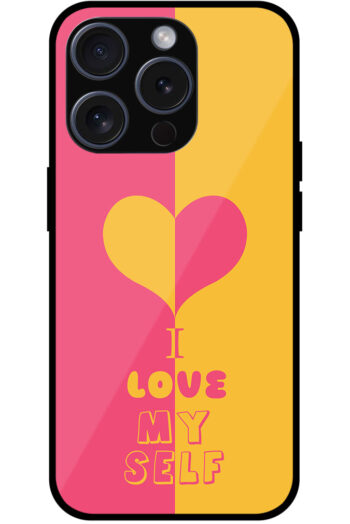 I Love Myself Textart Metal TPU Printed Case