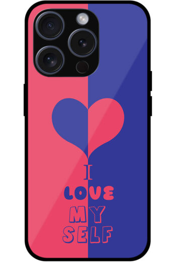 I Love Myself Textart Metal TPU Printed Case