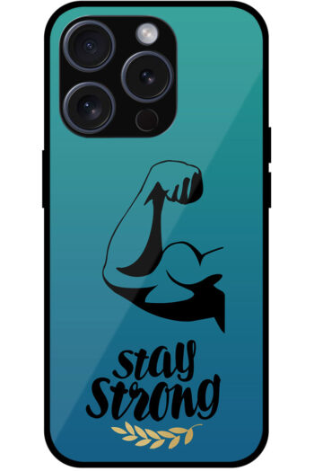 Stay Strong Fitness Design Metal TPU Printed Case