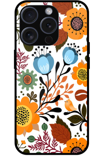 Beautiful Spring Flower Design Metal TPU Printed Case