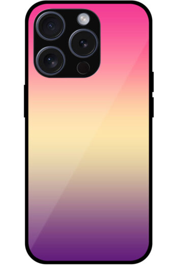 Multicolor Gradient Design Metal TPU Printed Case