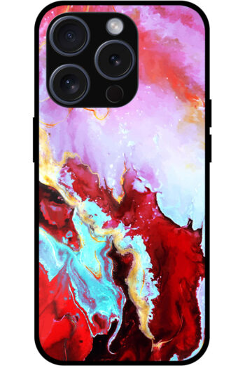 Abstract Paintmix Design Metal TPU Printed Case
