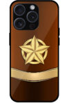 3D Gold Star Design Metal TPU Printed Case