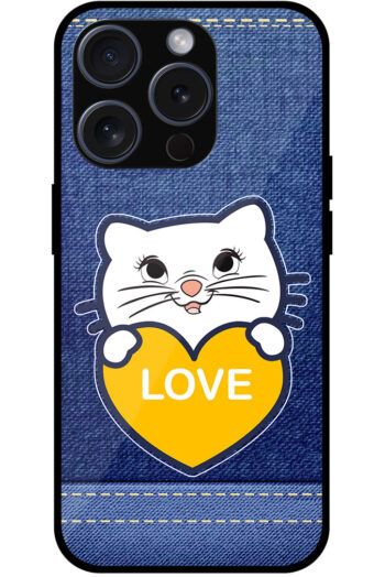 Sweet Kitty Cartoon Design Metal TPU Printed Case