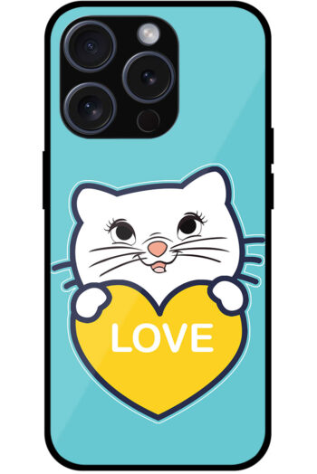Sweet Kitty Cartoon Design Metal TPU Printed Case
