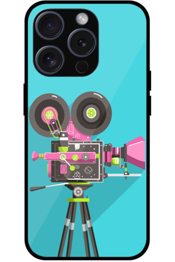 Vintage Movie Camera Design Metal TPU Printed Case