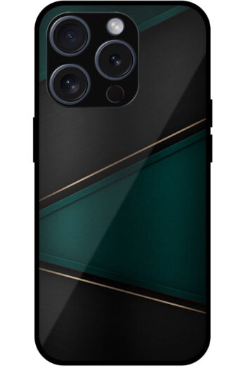 Sophisticated Black Band Pattern Metal TPU Printed Case