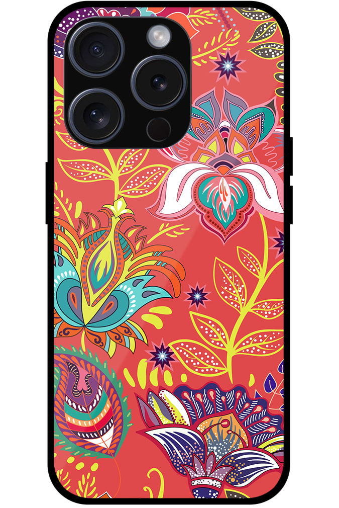 Adorable Seamless Flower Design Metal TPU Printed Case