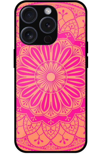 Circular Flower Mandala Design Metal TPU Printed Case