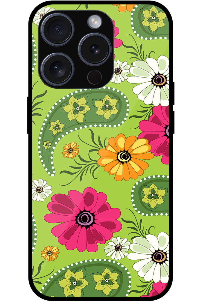 Daisy Flower Vector Illustration Metal TPU Printed Case