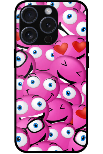 Sweet Emoji Wallpaper Design Metal TPU Printed Case