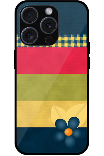 Vector Flower Stripe Pattern Metal TPU Printed Case