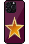 Decorative Gold Border Star Design Metal TPU Printed Case