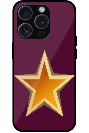 Decorative Gold Border Star Design Metal TPU Printed Case