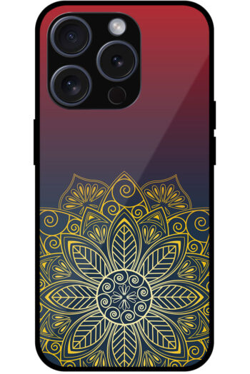 Imperial Gold Flower Design Metal TPU Printed Case