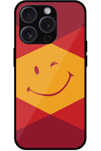 Vector Wink Emoji Illustration Metal TPU Printed Case