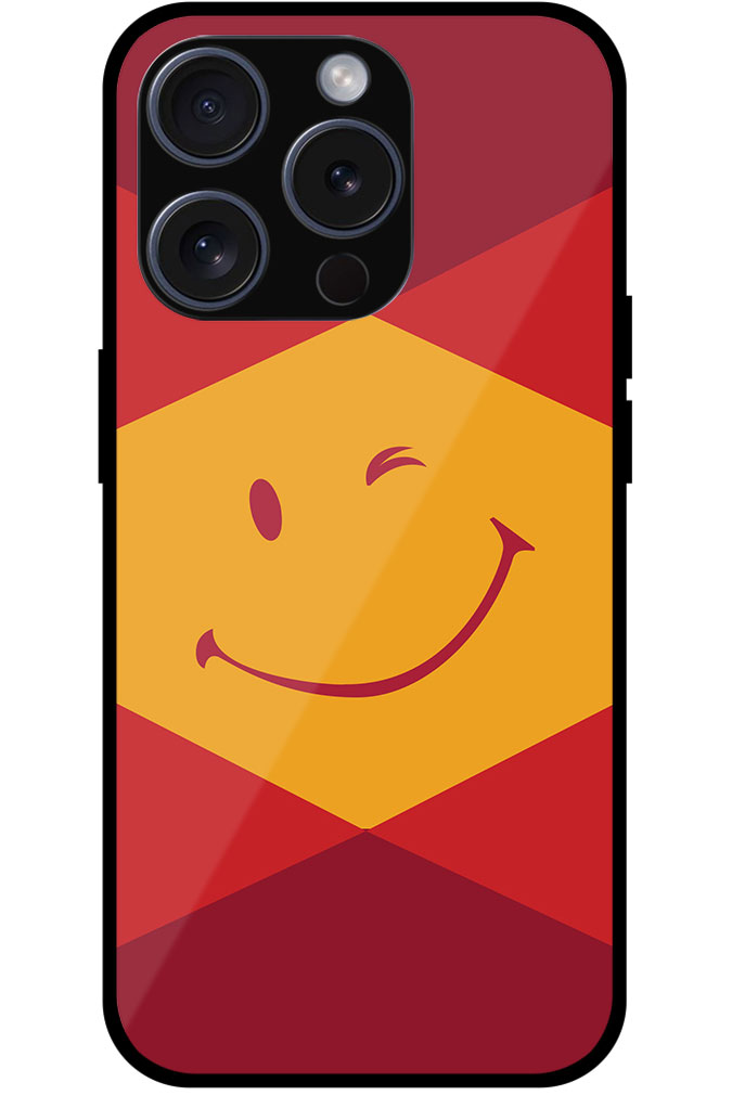 Vector Wink Emoji Illustration Metal TPU Printed Case