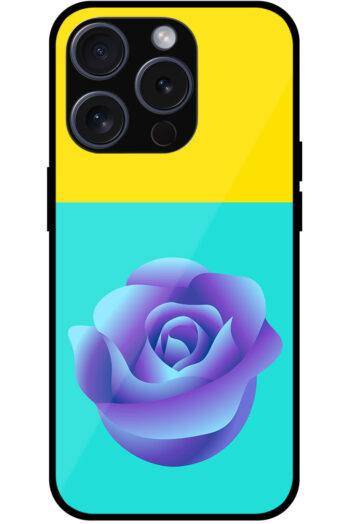 Colorful Vector Rose Design Metal TPU Printed Case