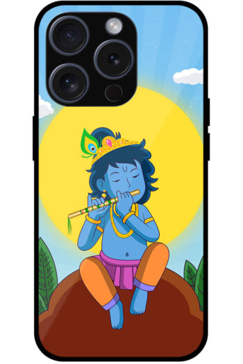 Balkrishna Playing Flute Vector Illustration Metal TPU Printed Case