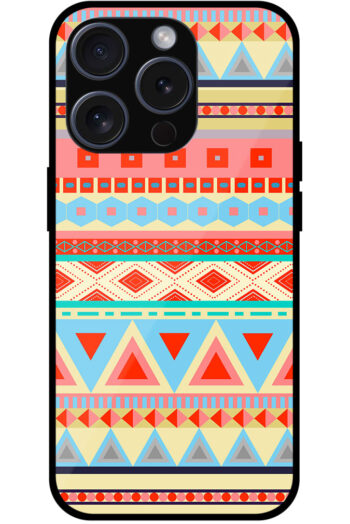 Geometric Band Pattern Metal TPU Printed Case
