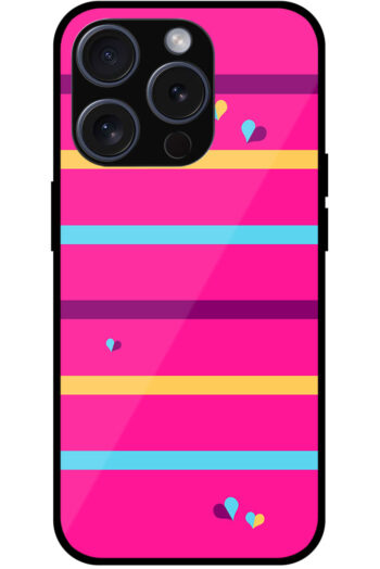 Heart Multistripe Pattern Metal TPU Printed Case