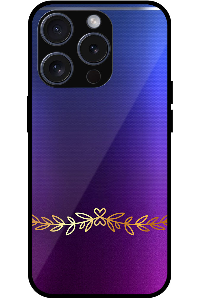 Gold Brown Leaves Vector Design Metal TPU Printed Case