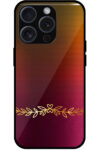Gold Brown Leaves Vector Design Metal TPU Printed Case