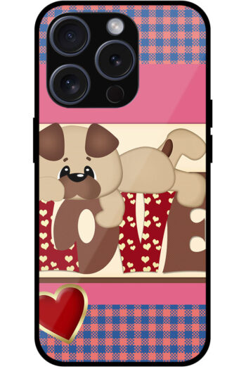 Puppy Love Clipart Metal TPU Printed Case