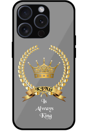 King Gold Crown Design Metal TPU Printed Case