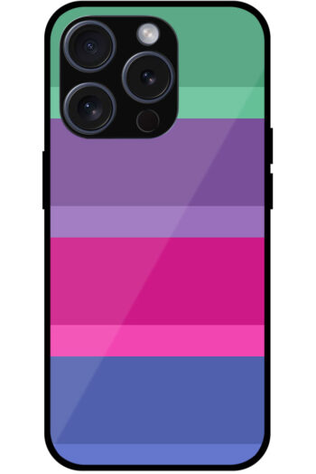 Vibrant Stripe Pattern Metal TPU Printed Case