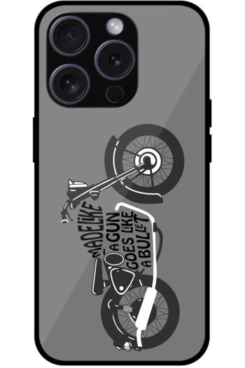 Cool Vintage Bike Vector Design Metal TPU Printed Case