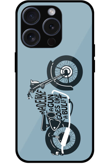 Cool Vintage Bike Vector Design Metal TPU Printed Case