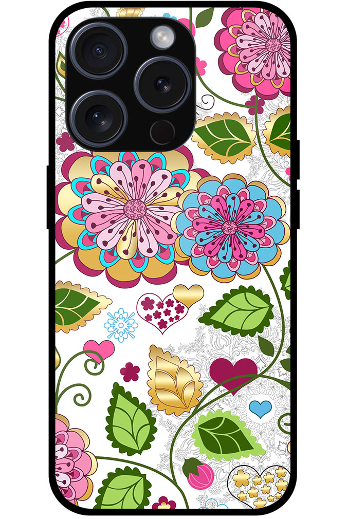 Fascinating Seamless Floral Pattern Metal TPU Printed Case