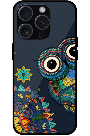 Awesome Owl Cartoon Design Metal TPU Printed Case