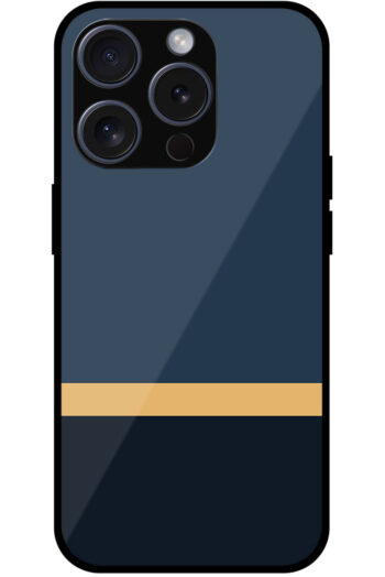 Sober Gold Strip Design Metal TPU Printed Case