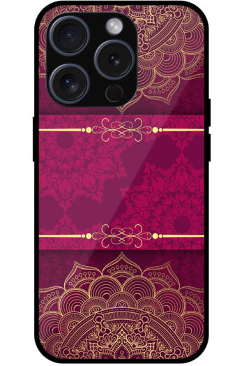 Decorative Semicircle Mandala Art Metal TPU Printed Case