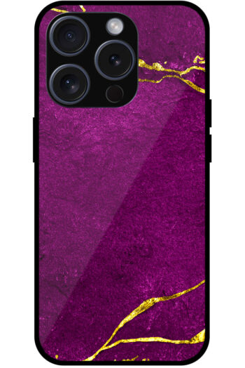 Gold Stripe Marble Wallpaper Metal TPU Printed Case