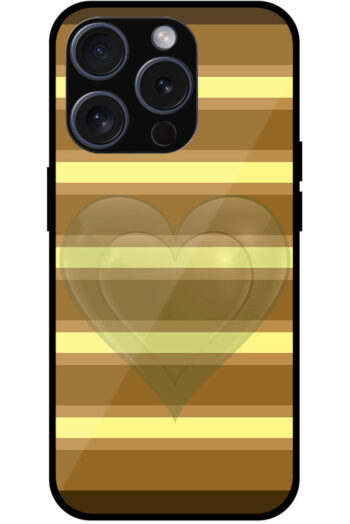 Dual Heart Horizontal Stripes Pattern Metal TPU Printed Case