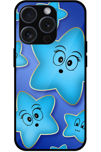 Vector Star Emoji Pattern Metal TPU Printed Case