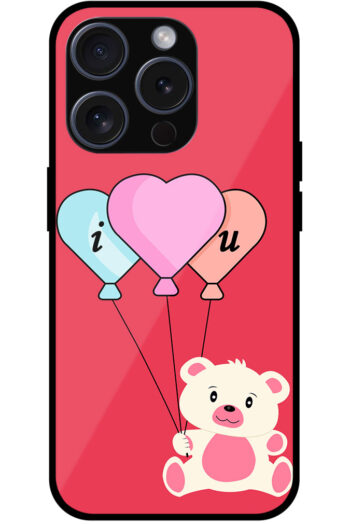 Teddy Bear Heart Ballon Clipart Metal TPU Printed Case