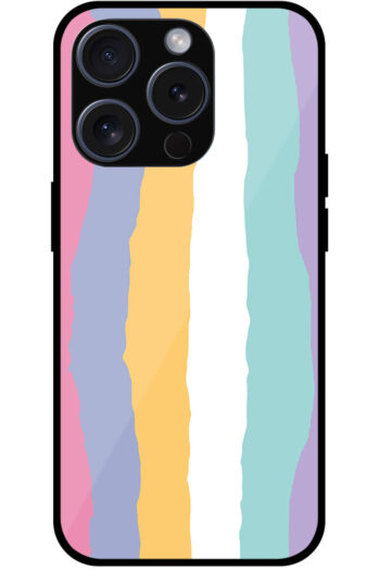 Colorful Rainbow Pattern Metal TPU Printed Case