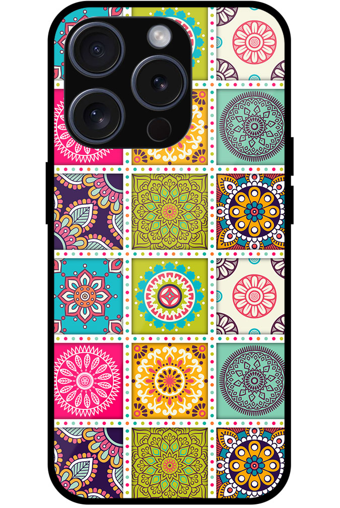 Decorative Rangoli Pattern Design Metal TPU Printed Case