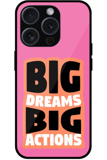 Big Dreams Big Actions Text Design Metal TPU Printed Case