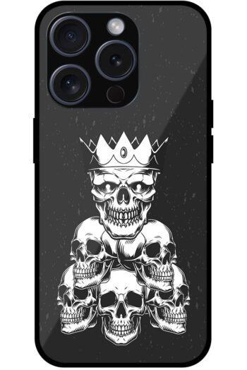 Pile of Skulls Vector Illustration Metal TPU Printed Case