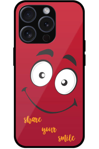 Happy Smiling Face Clipart Metal TPU Printed Case