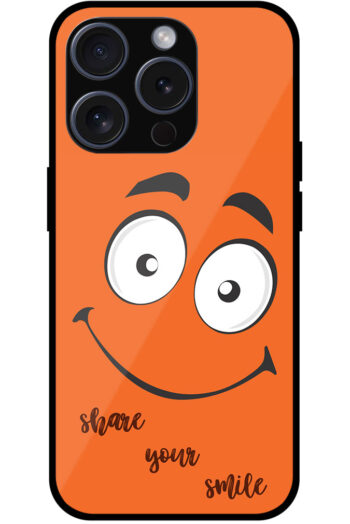 Happy Smiling Face Clipart Metal TPU Printed Case
