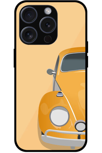 Classic Volksvagen Beetle Car Illustration Metal TPU Printed Case
