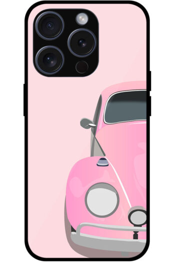 Classic Volksvagen Beetle Car Illustration Metal TPU Printed Case