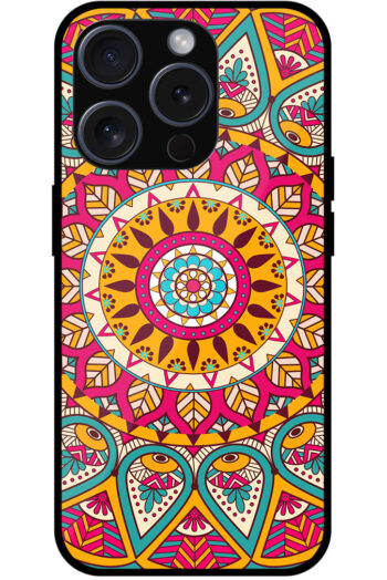 Mandala Artform Rangoli Pattern Metal TPU Printed Case