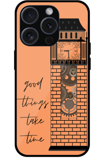 Vector Clock Tower Textart Metal TPU Printed Case